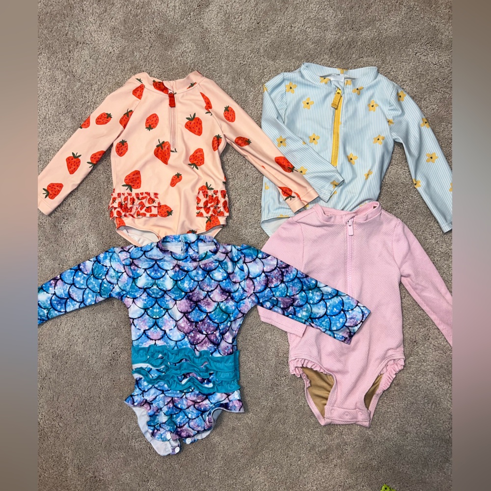 12m Swimwear Set - Strawberry, Daisy, Mermaid, Pink